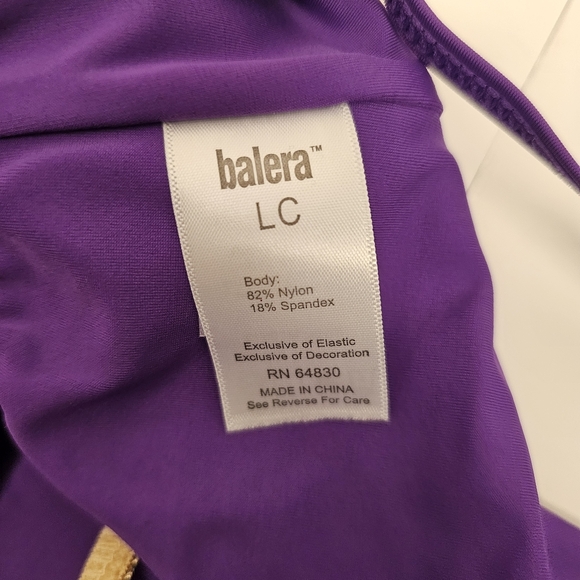 Balera purple 4-way stretch tank top for dance costume size Large Child - Picture 7 of 7